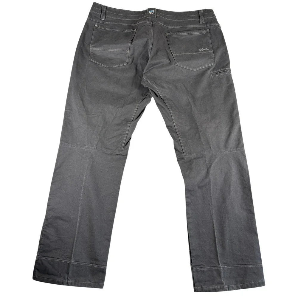 Kuhl Rydr Workwear Pants Men 42x32 Charcoal Gray Rugged Relaxed Fit Straight Leg